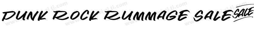 punk rock rummage sale字体转换